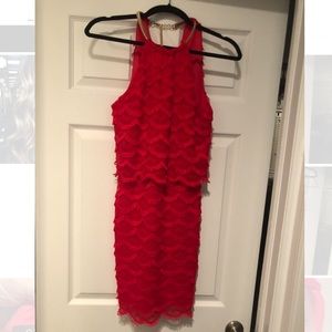 Guess red lace cocktail dress - Size 4
